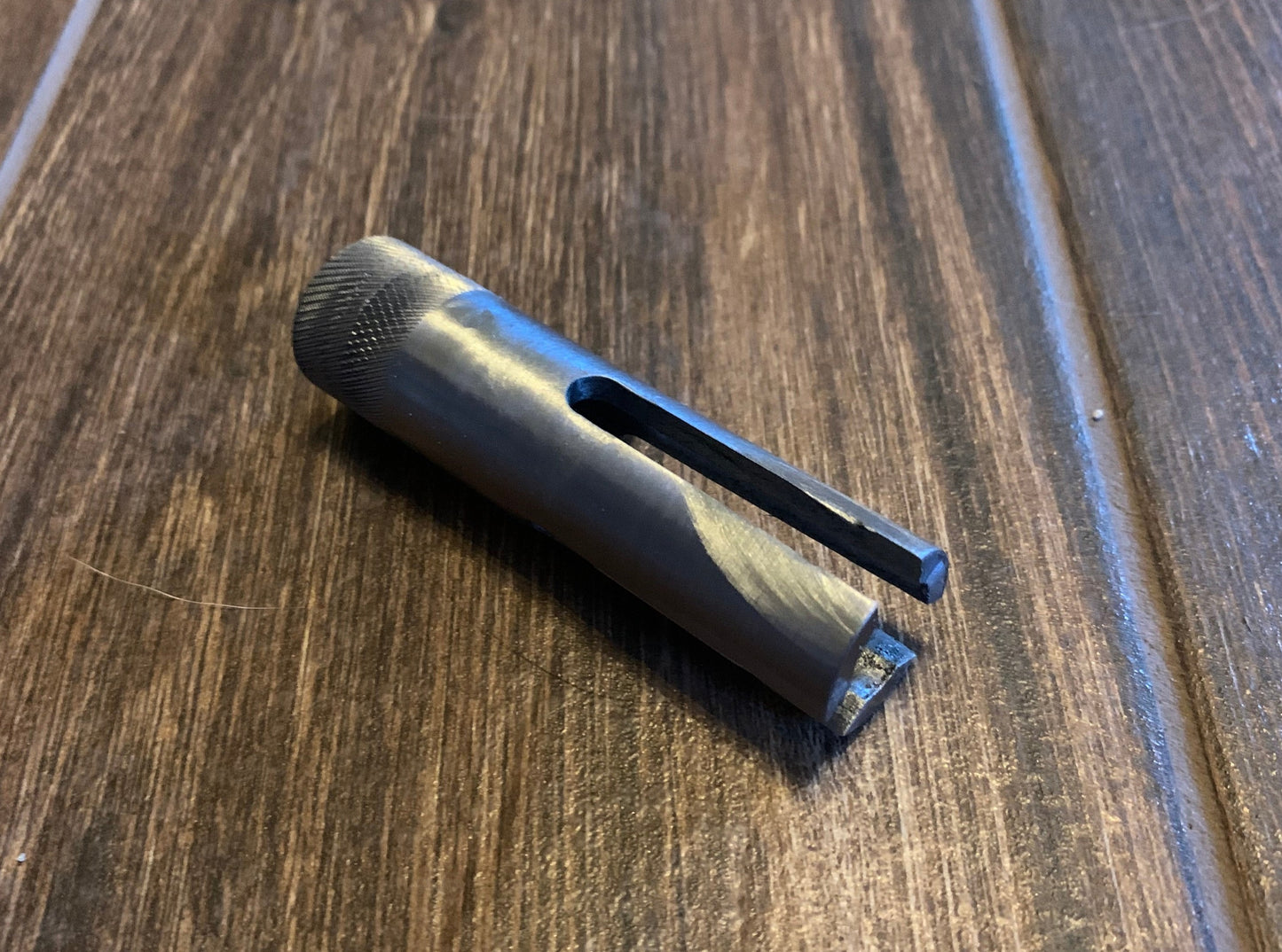 Raw Tri-Fire Flash Hider 3/4 in knurling